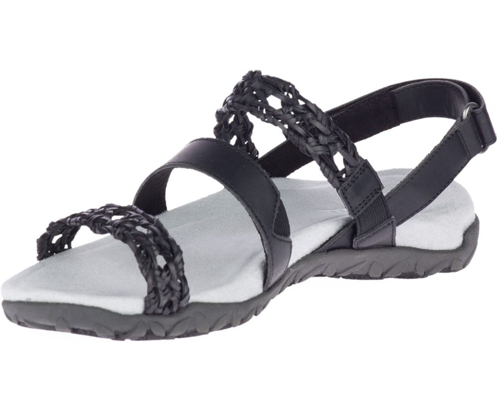 Sandały Merrell Damskie Białe/Czarne - Terran Braid Slingback - 805372-DTI